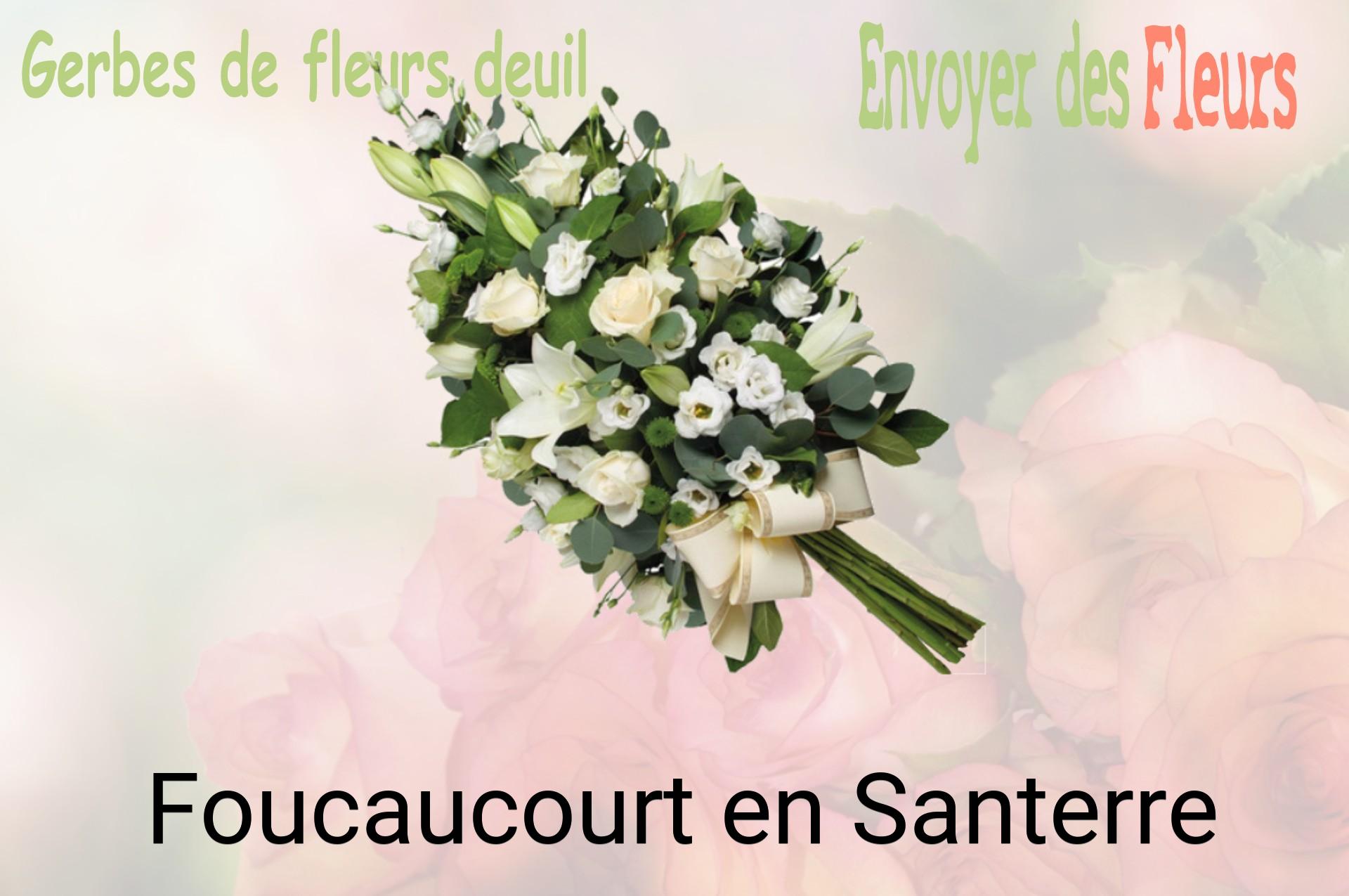 Gerbe de fleurs de deuil livrée à Foucaucourt-en-Santerre